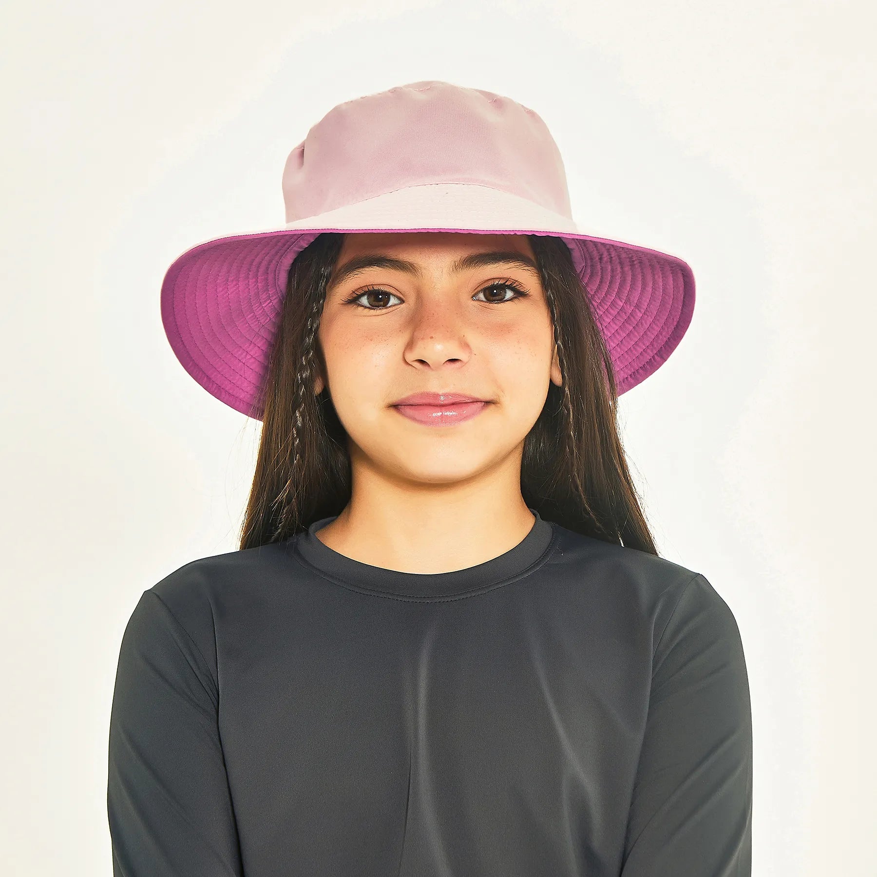 Chapéu Infantil UV Com Proteção Solar Califórnia - ROSA BEBÊ/FRAMBOESA