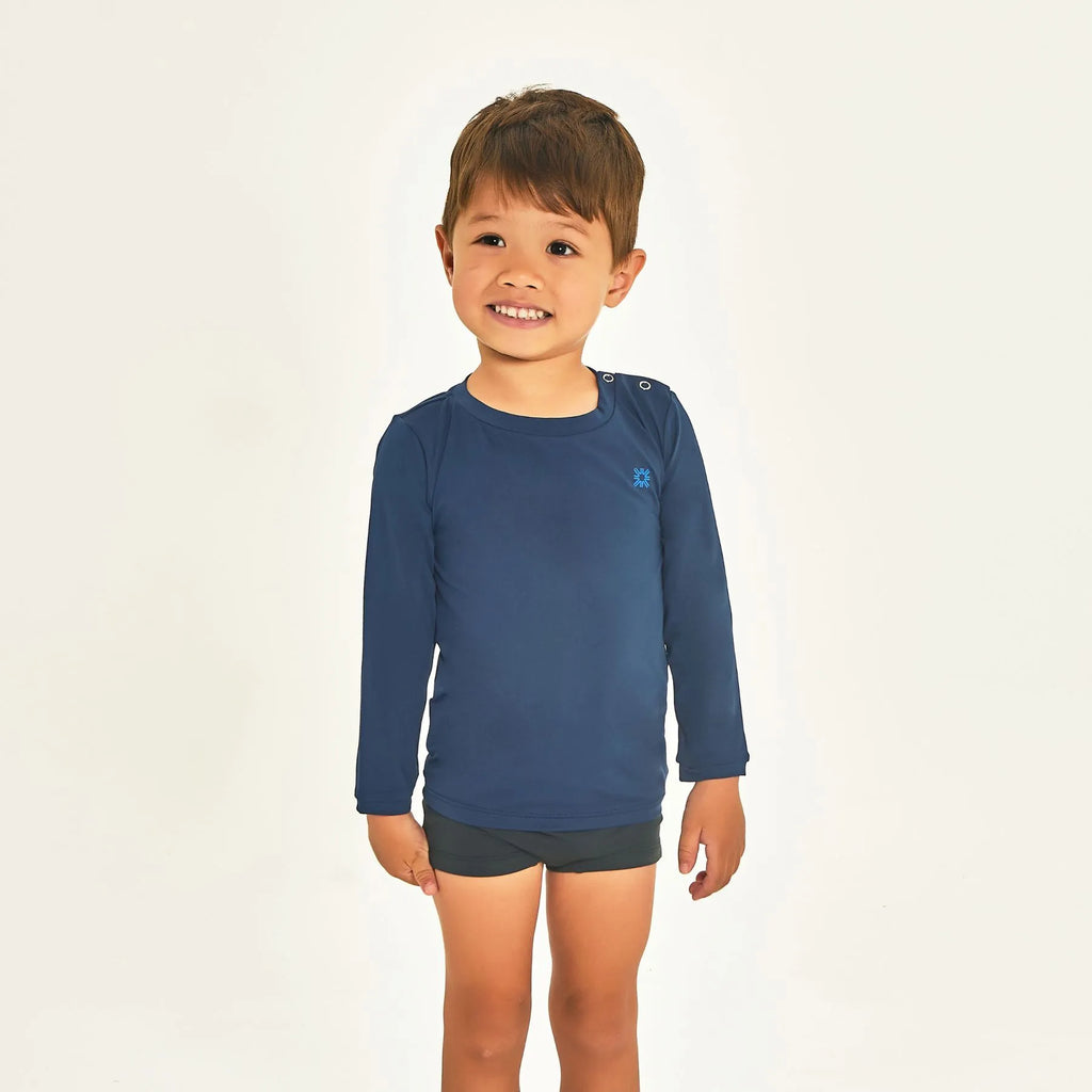 Camisa UV Bebê Com Proteção Solar Marinho