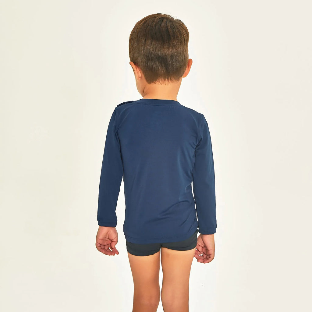 Camisa UV Bebê Com Proteção Solar Marinho