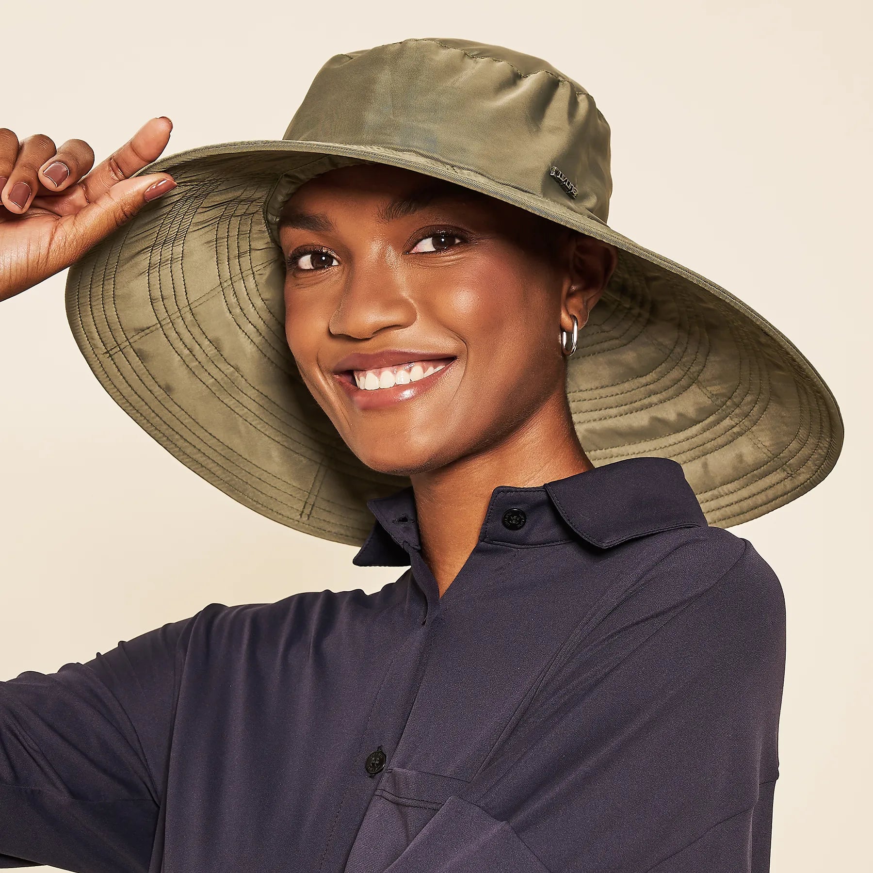 Chapéu UV com Proteção Solar Beverly Hills Verde Militar