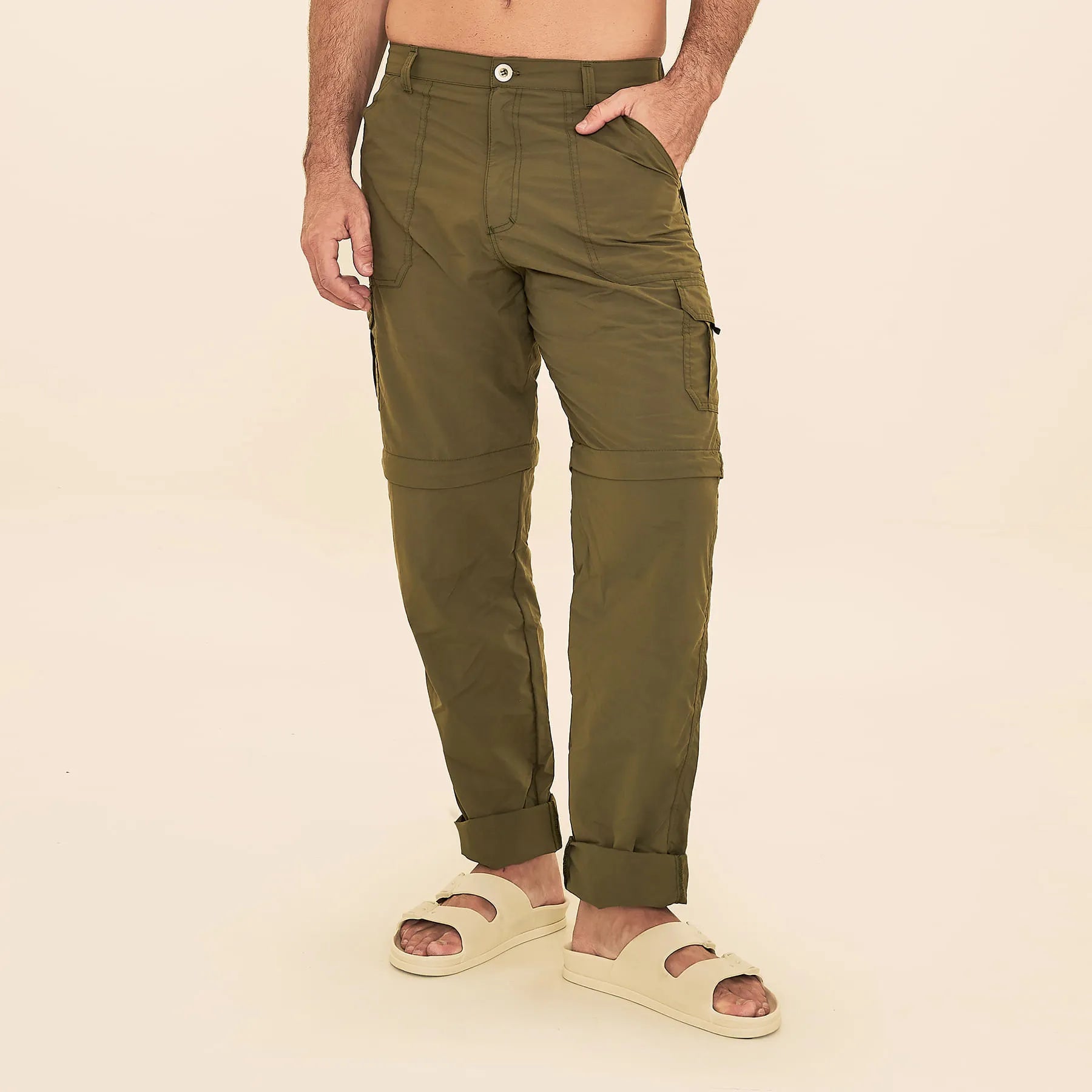 Calça UV com Proteção Solar Masculina Chelsea - VERDE MILITAR