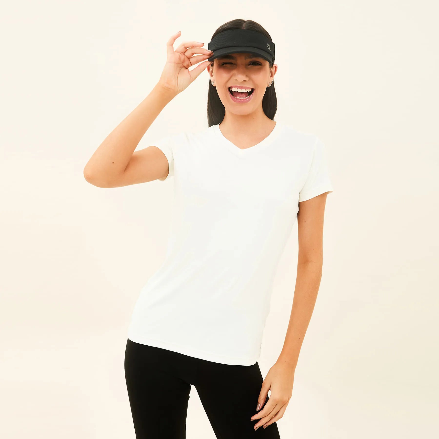 Camisa UV Feminina Com Proteção Solar Sport Fit Off White