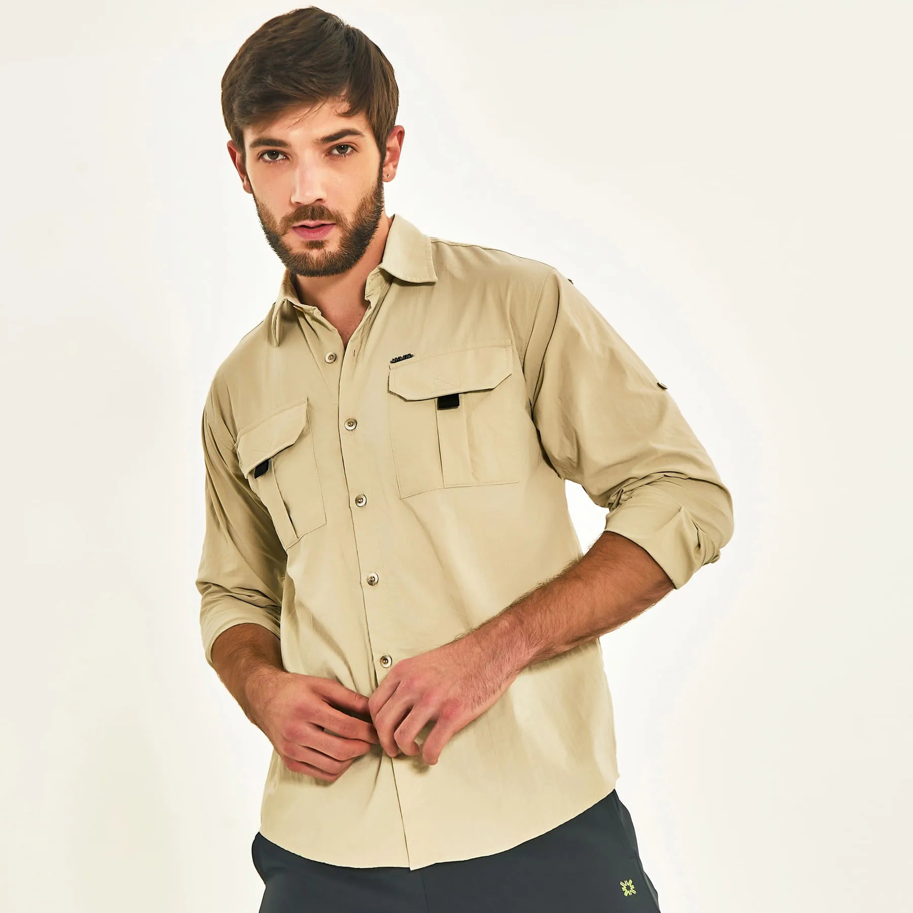 Camisa UV com Proteção Solar Masculina Tenerife - AREIA