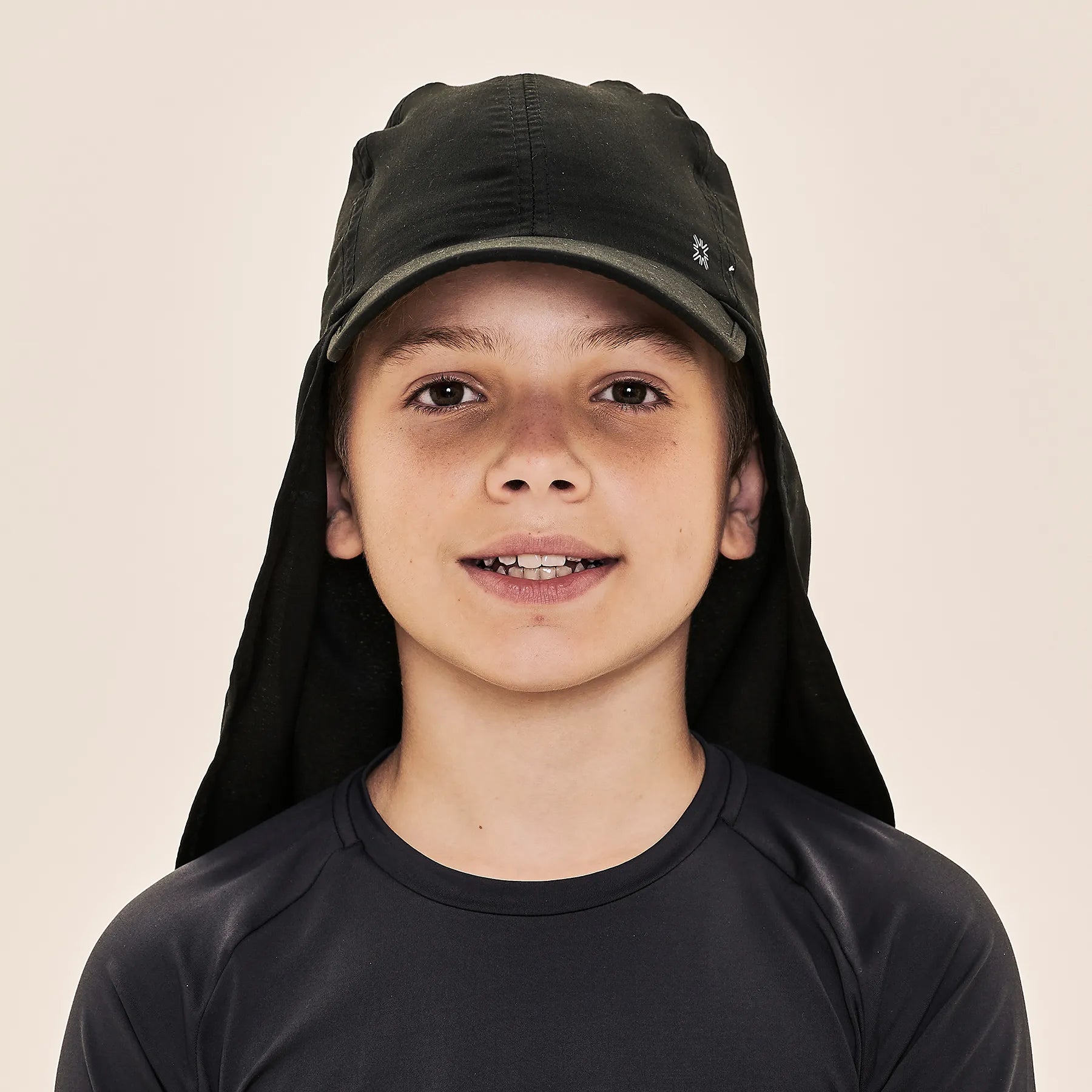 Boné Legionário Infantil UV Com Proteção Solar Teens - PRETO