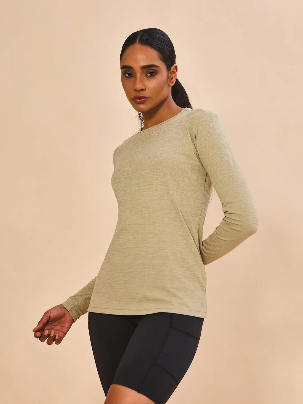 Camiseta UV Feminina Com Proteção Solar ML New Fit Mescla - AREIA