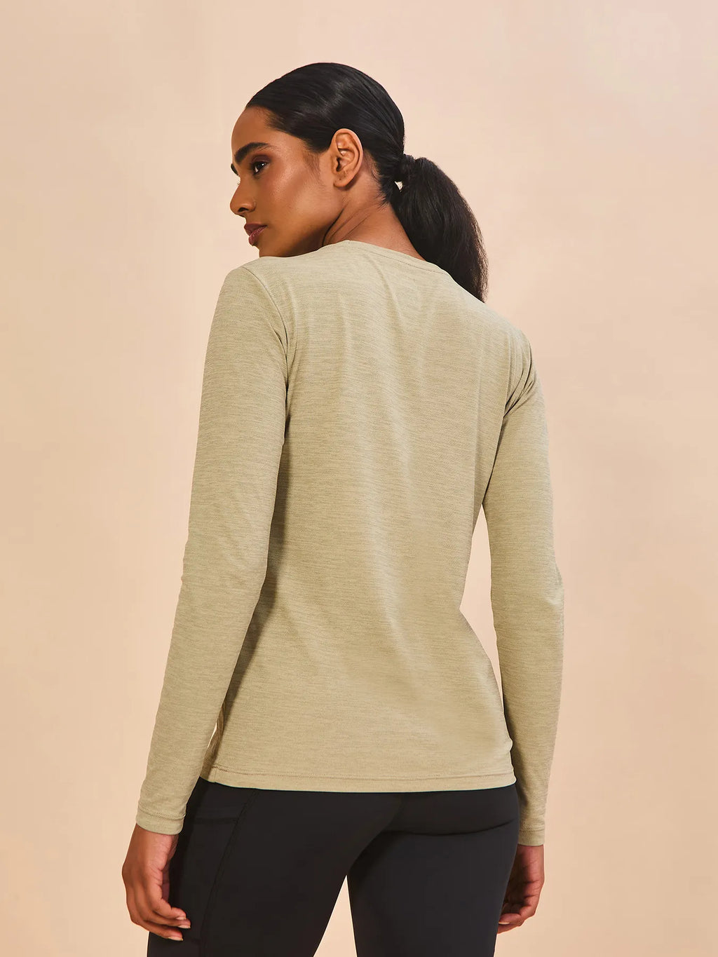 Camiseta UV Feminina Com Proteção Solar ML New Fit Mescla - AREIA