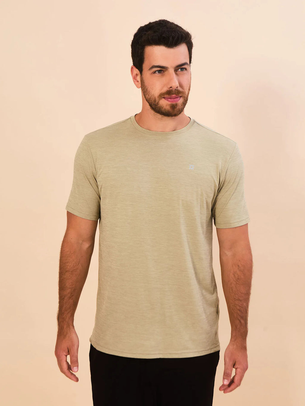 Camisa UV Masculina Com Proteção Solar New Fit Mescla MC - AREIA