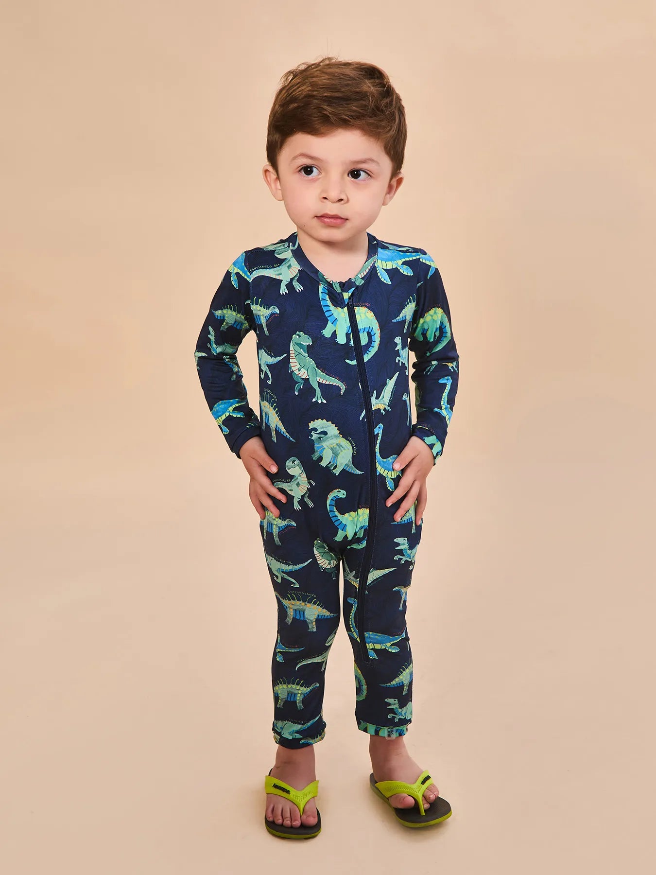 Macaquinho UV Bebê Com Proteção Solar ML - ESTAMPA DINO