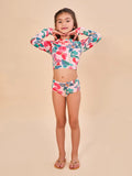 Biquíni Conjunto UV Hot Pant Infantil Com Proteção Solar ML - ESTAMPA BUTTERFLY