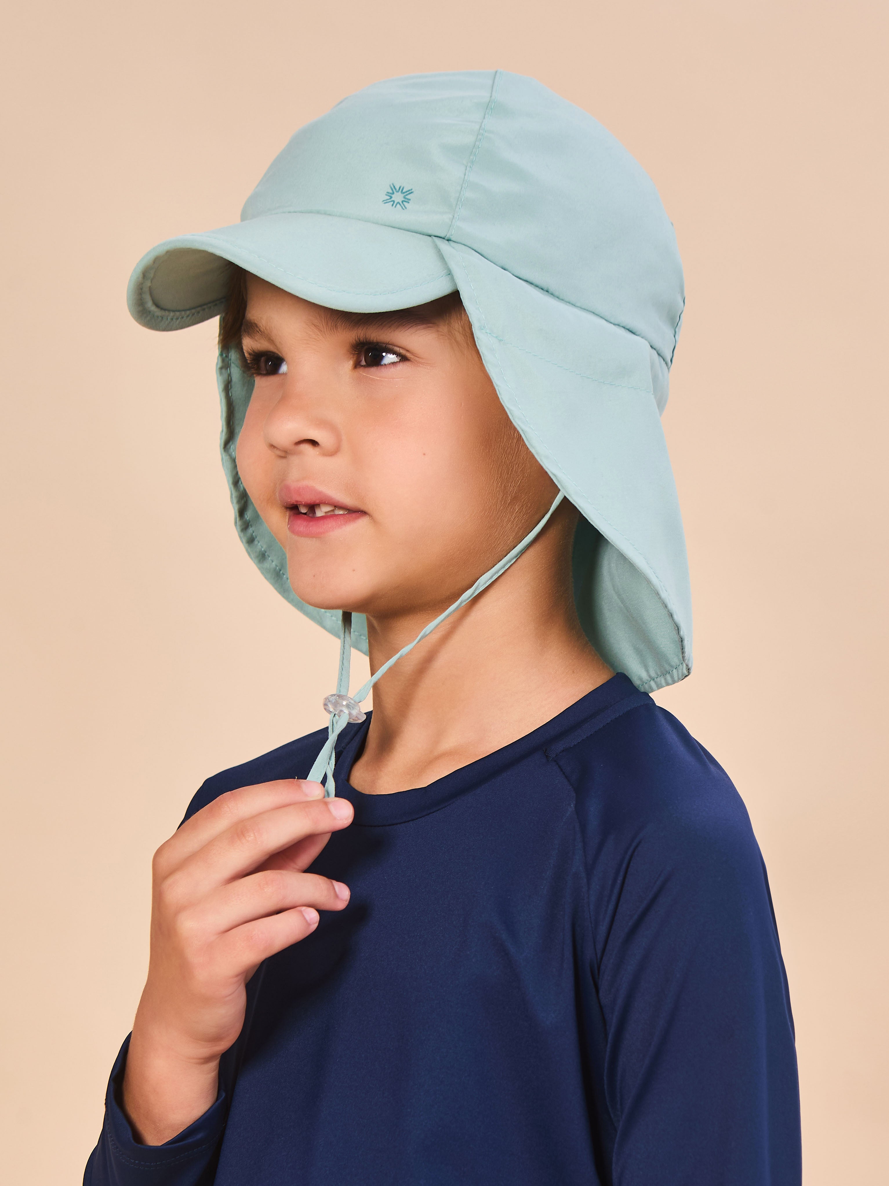 Boné Legionário UV Infantil Com Proteção Solar Basic Kids - VERDE ÁGUA