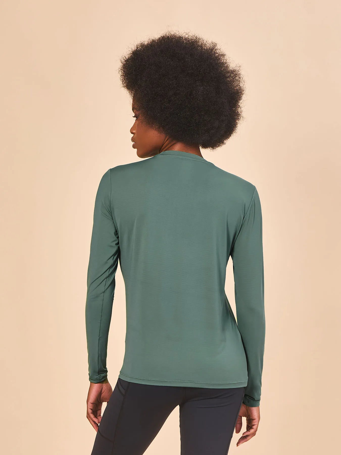 Camisa New Fit Textura UV Feminina Com Proteção Solar ML FEM - VERDE JADE
