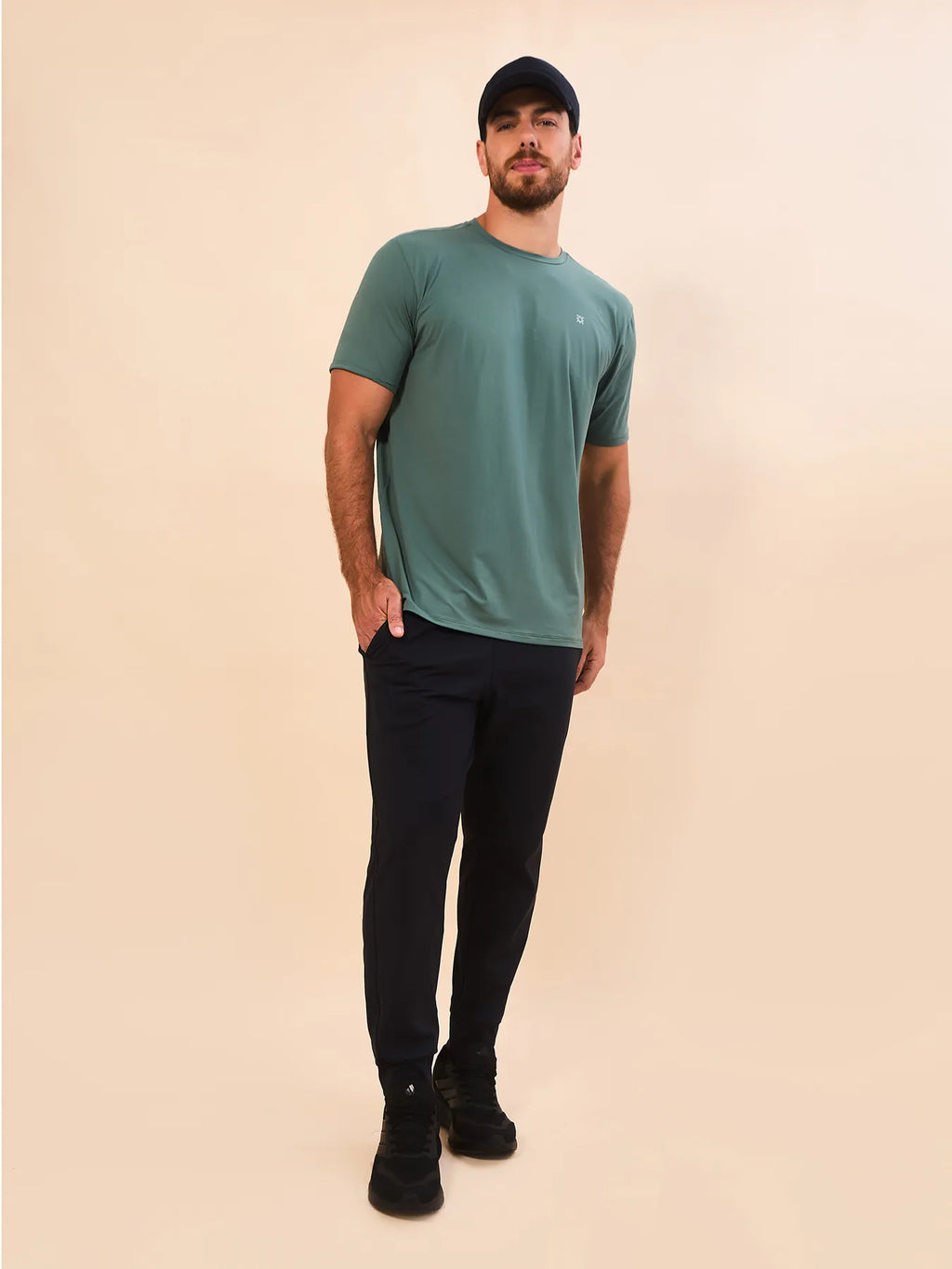 Camisa UV Masculina Com Proteção Solar New Fit Textura MC - VERDE JADE