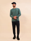 lado hover  Referência: 062100050107 Camisa UV Masculina Com Proteção Solar New Fit Textura ML - VERDE JADE