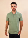 Camisa UV Polo Mescla Masculina Com Proteção Solar - VERDE