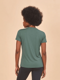 Camisa New Fit Textura UV Feminina Com Proteção Solar MC FEM - VERDE JADE