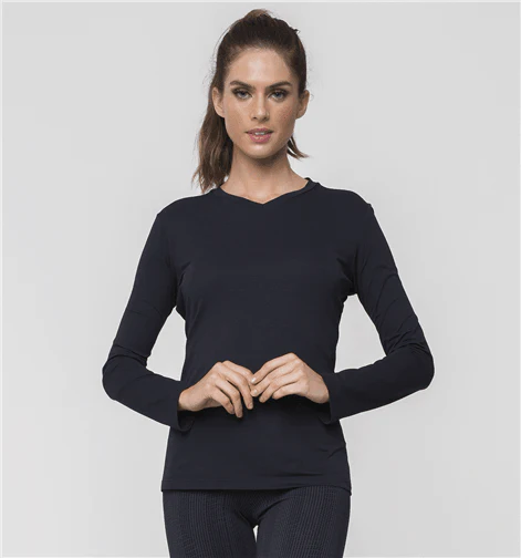 Camiseta Sport Fit Manga Longa Feminina