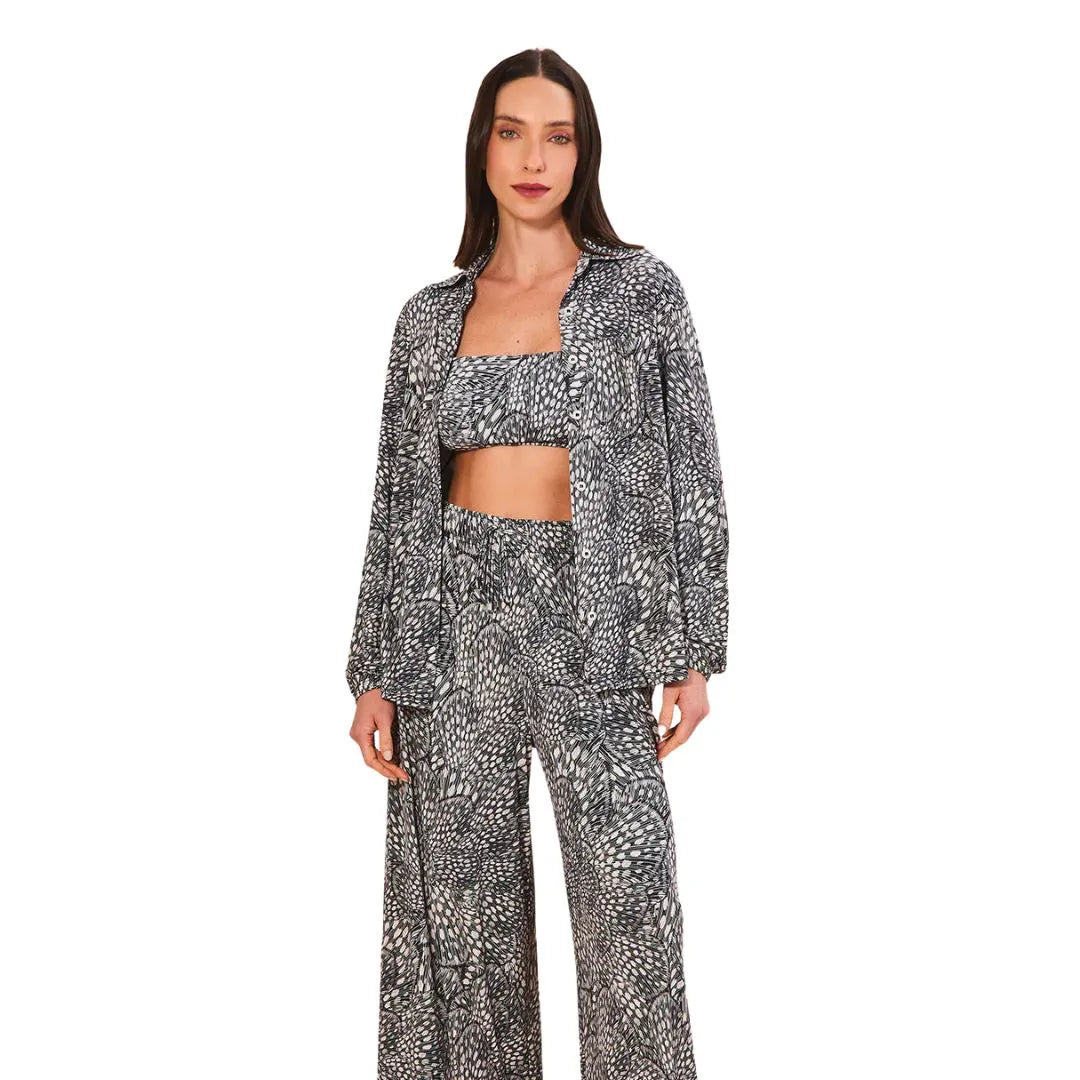 Camisa Feminina UV Line Vitória Asas 26 Estampa Manga Longa Proteção Solar